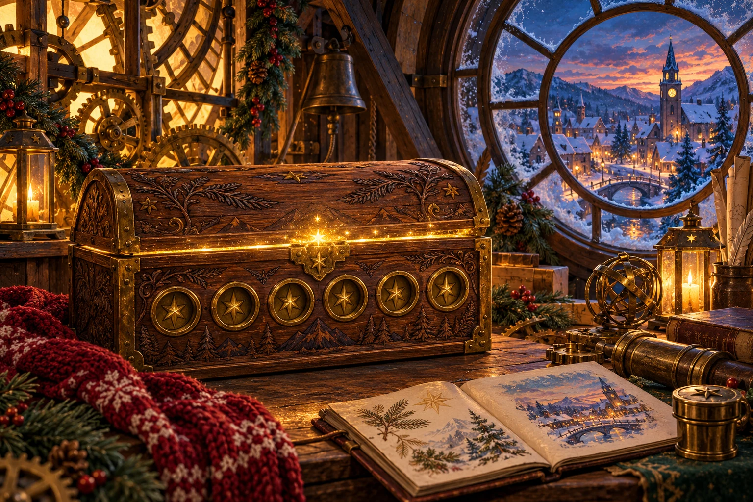 Illustrated mystery setting